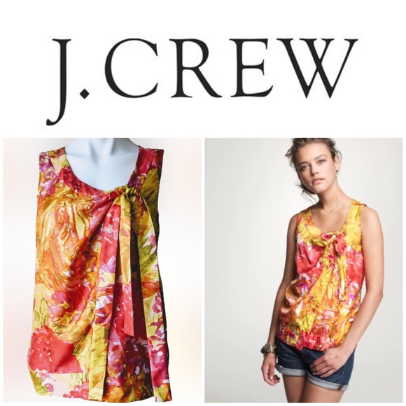 J. Crew BEAUTIFUL 🌷Impressionist Floral 100% Silk Cami Top SZ 4 Style 26996 - Picture 10 of 10